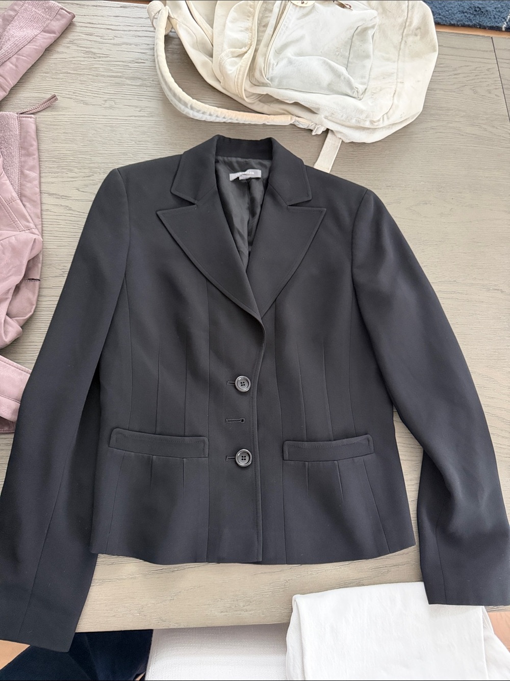 Ann Taylor Black Tailored Two-Button Blazer